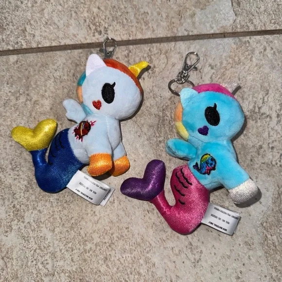 Tokidoki Plush 5" Clip On Keychain Rainbow Whale Unicorn Mermaid - Picture 6 of 6